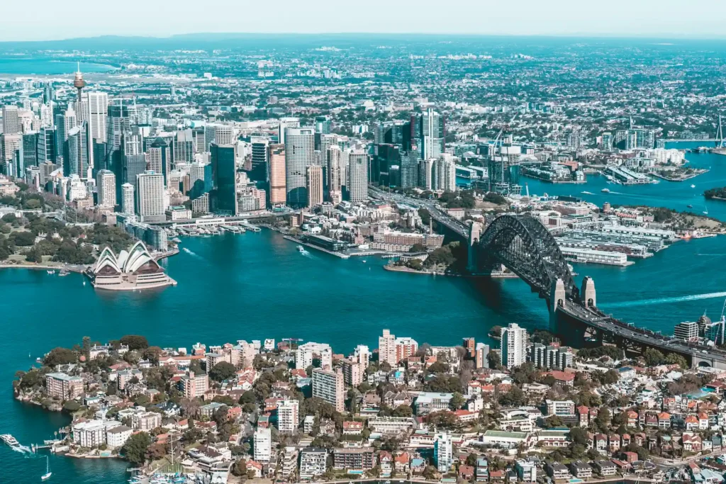 Aerial view of Sydney